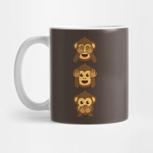 Three Wise Monkeys Shirt | Hear no evil, See no evil, Speak no evil Mug